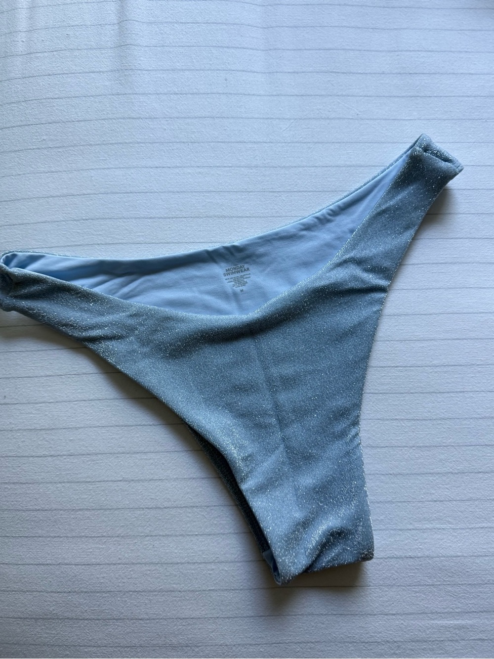 Blue Shimmer Byron Bottom Monday Swimwear Size M
